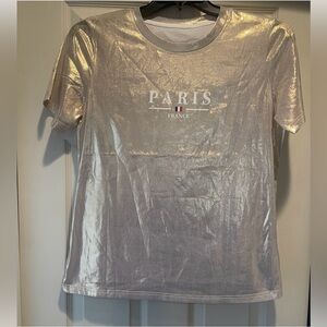 Metallic Paris Graphic Tee